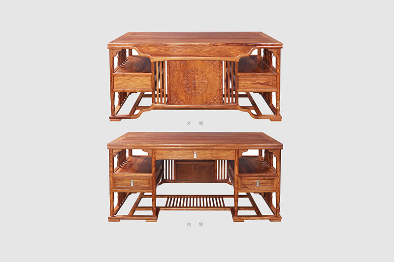 吉林中式家居装饰书房桌椅组合家具效果图